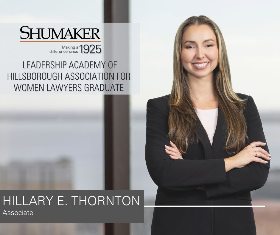 Hillary E. Thornton Graduates from Leadership Academy of Hillsborough Association for Women Lawyers